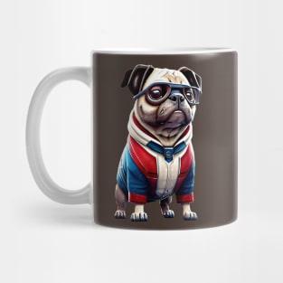 Cute Pug in Time Travel Suit - Adorable Pug in Quantum Real-Time Travel Costume Mug